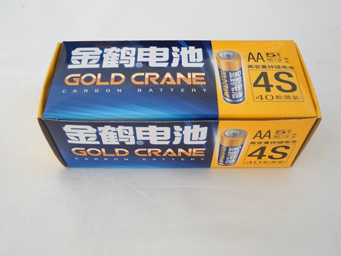 金鹤电池热收缩5号电池40粒箱装