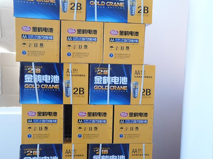 金鹤电池卡装整箱包装